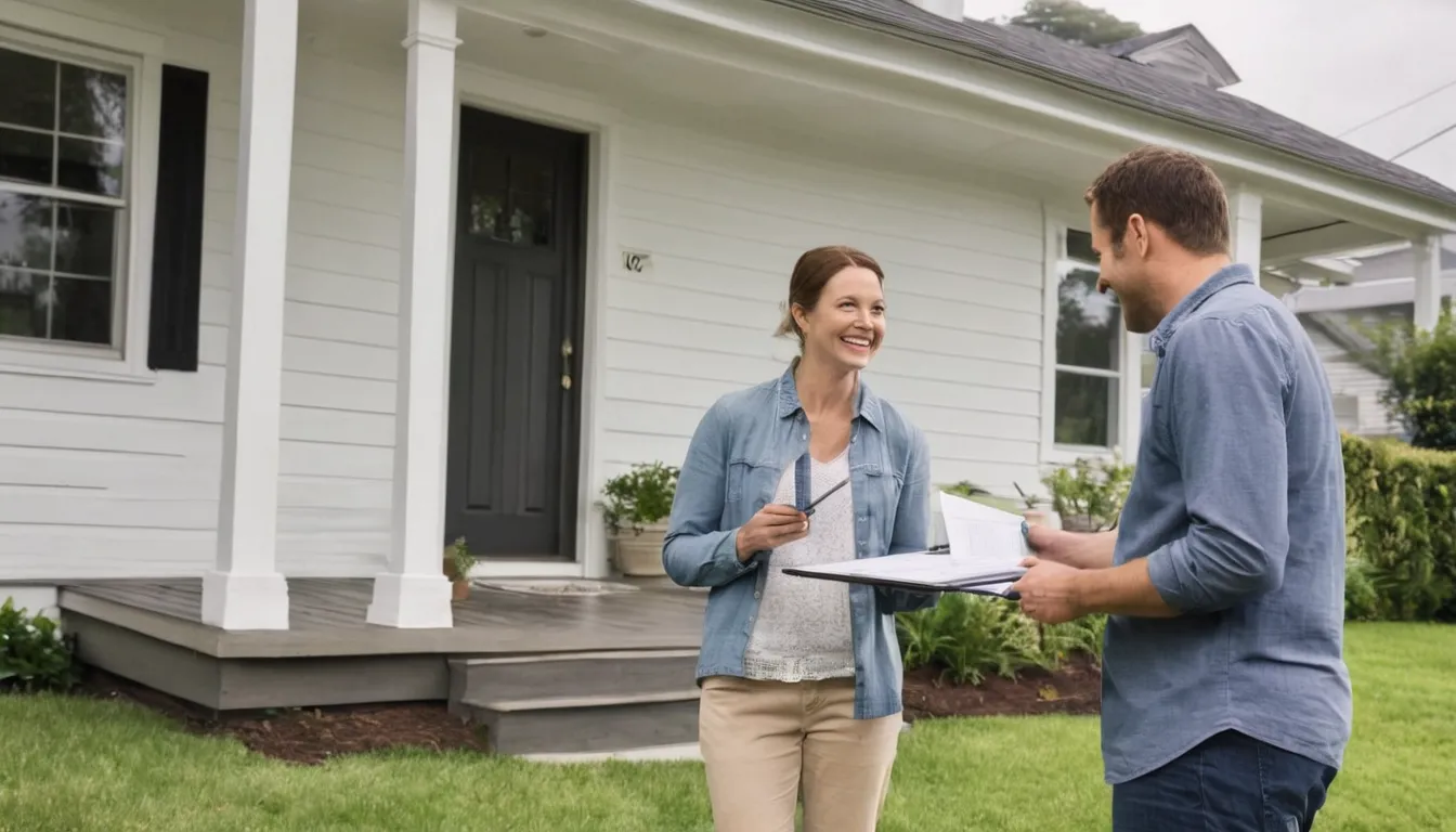 Provider and homeowner reviewing a written quote in Avon